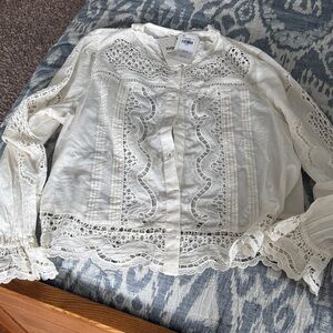 Abercrombie & Fitch Cream Lace Top